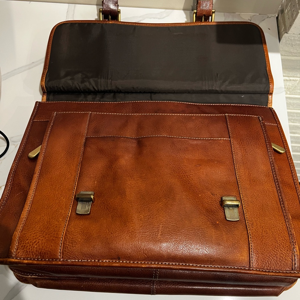 Vintage Wilsons Leather Rich Tan Briefcase / work bag - Picture 7 of 12